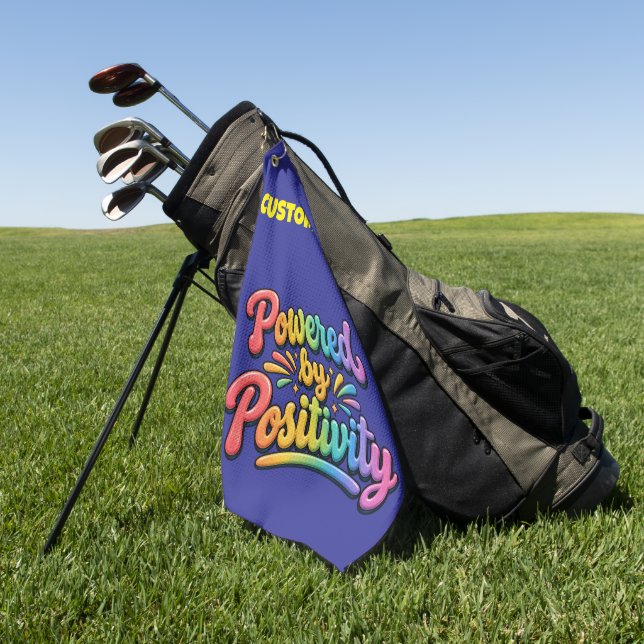 Serviette De Golf Alimenté par la positivité (Vert)