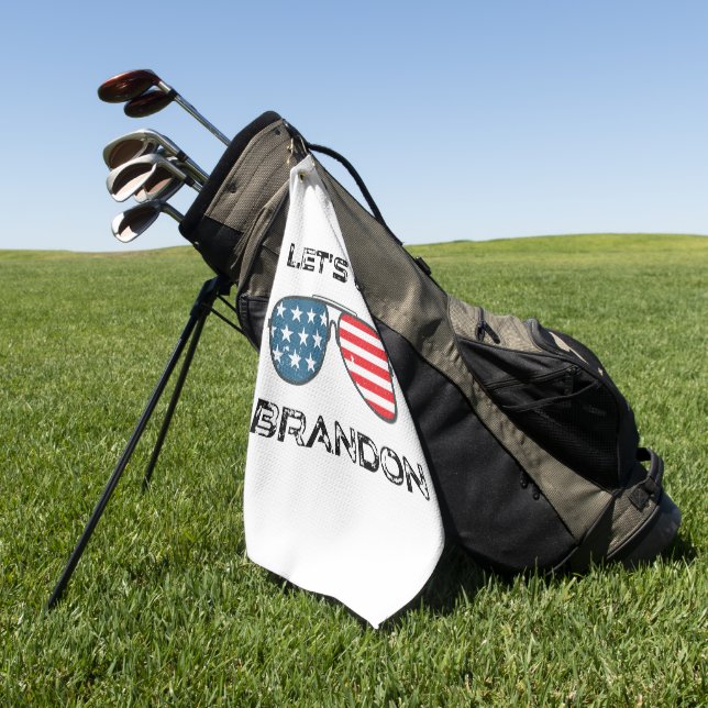 Serviette De Golf Allons voir Brandon Funny Biden Chant (Vert)