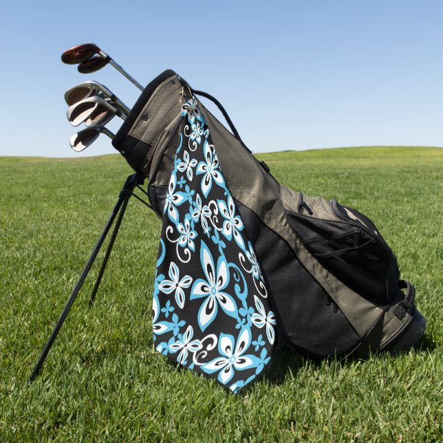 SERVIETTE DE GOLF ALOHA HAWAII (NOIR/BLEU) (Vert)