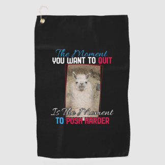 Serviette De Golf Alpaca Llama - Push Harder Encouragement