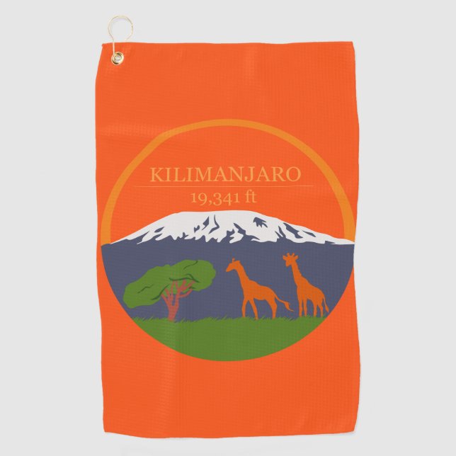 Serviette De Golf Altitude du Kilimandjaro (Devant)