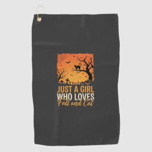 Serviette De Golf Amateur de chat Halloween Graphique de coucher de