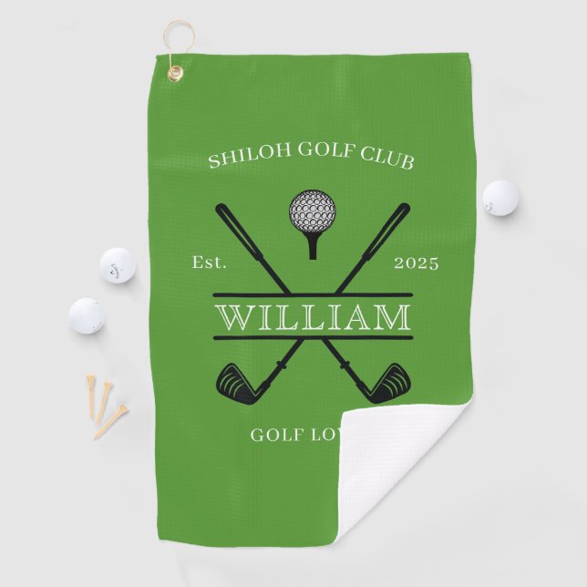 Serviette De Golf Amateur de golf croix club vert (En situation)