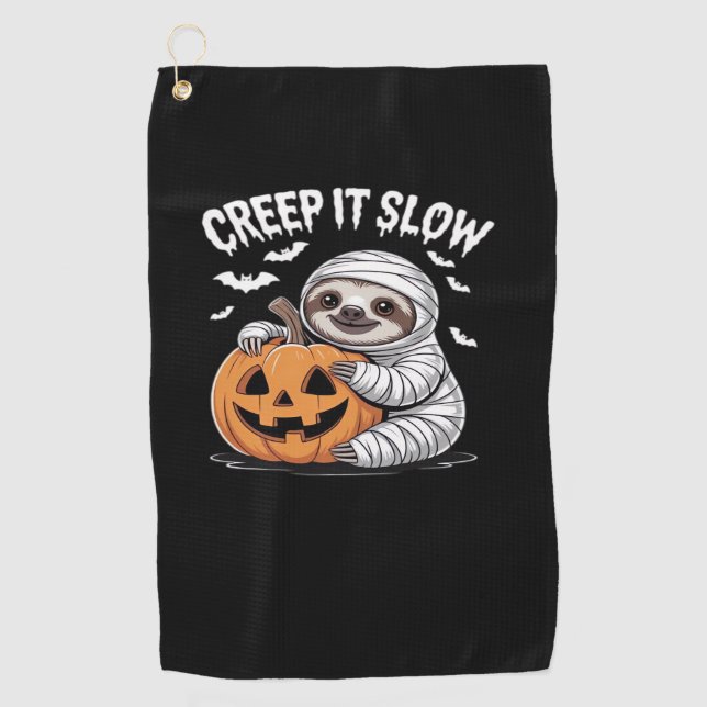 Serviette De Golf Amateurs de fentes mignonnes Drôle Halloween Citro (Devant)