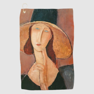 Serviette De Golf Amedeo Modigliani - Jeanne Hebuterne en grand Casq