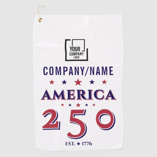 Serviette De Golf America 250 Patriotic Corporate Logo 2026 Golfer (Devant)