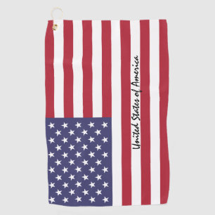 Serviette De Golf American Flag & golf USA états /sports Washington