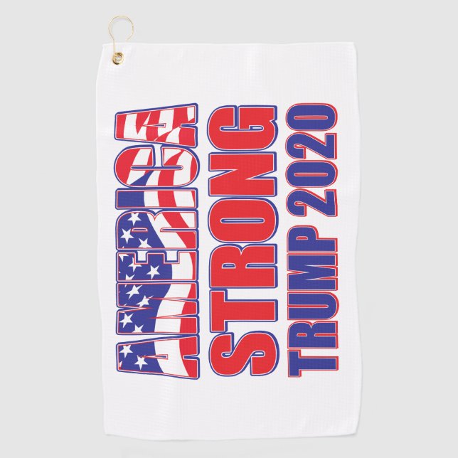 Serviette De Golf Amérique forte - Trump 2020 (Devant)
