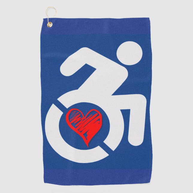 Serviette De Golf Amour Handicap (Devant)