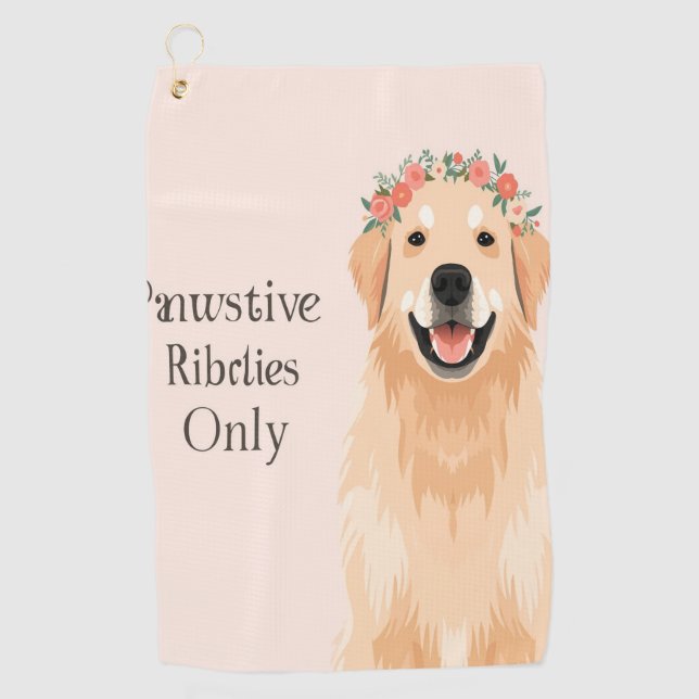 Serviette De Golf amoureux des chiens (Devant)