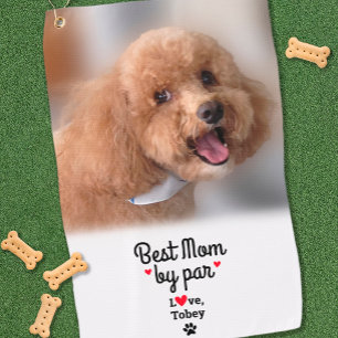 Serviette De Golf Amoureux des chiens Fun Photo Best Mom By Par Golf