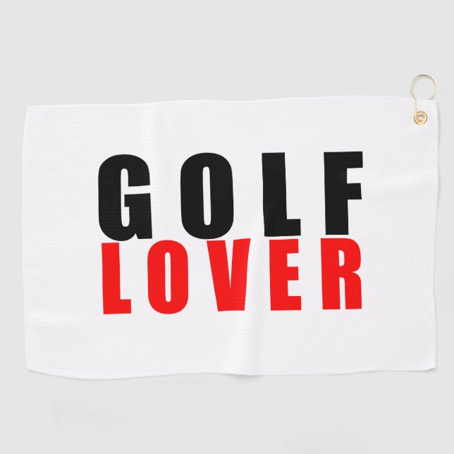 Serviette De Golf Amoureux du golf (Horizontal)