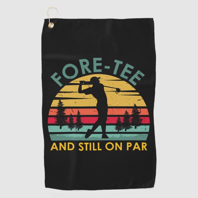 Serviette De Golf Amusant 40e anniversaire Golf Joueur Hommes Papa G (Devant)