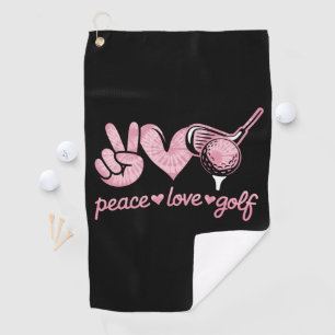 Serviette De Golf Amusant Paix Amour Joueur de Golf Amateurs de Spor