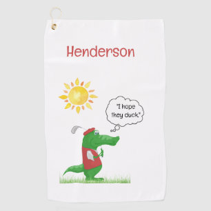 Serviette De Golf Amusants Alligator Golf Towne