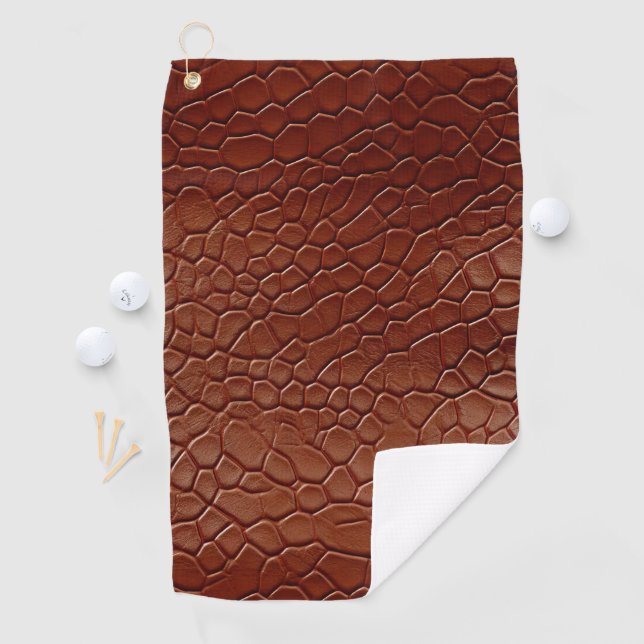 Serviette De Golf Animal Brown en cuir de l'Ouest (En situation)