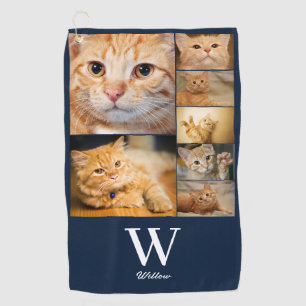 Serviette De Golf Animaux de compagnie Photo Monogramme Nom Serviett