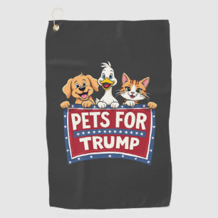 Serviette De Golf Animaux de compagnie pour Trump Cats Maga Dogs Ele