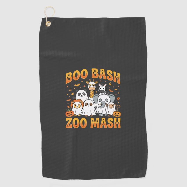 Serviette De Golf Animaux du zoo Halloween Boo Bash Zoo Mash_1 (Devant)