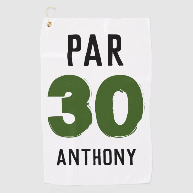 Serviette De Golf Anniversaire Golfer Funny 30e heureux fils Par (Devant)