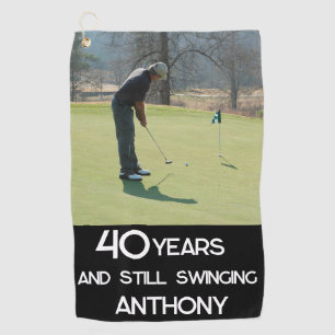 Serviette De Golf Anniversaire Golfer Funny 40e heureux Papa Par Pho