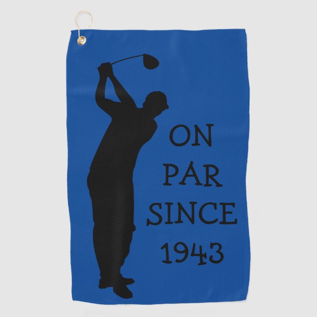 Serviette De Golf Anniversaire Golfer Funny 80e heureux Papa Par Hum (Devant)