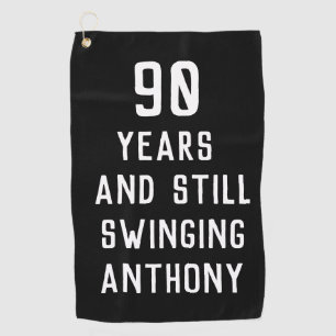Serviette De Golf Anniversaire Golfer Funny 90e heureux papa Par