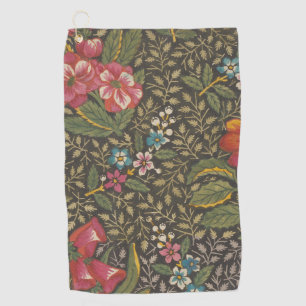 Serviette De Golf Antique Toile de Jouy motif floral français