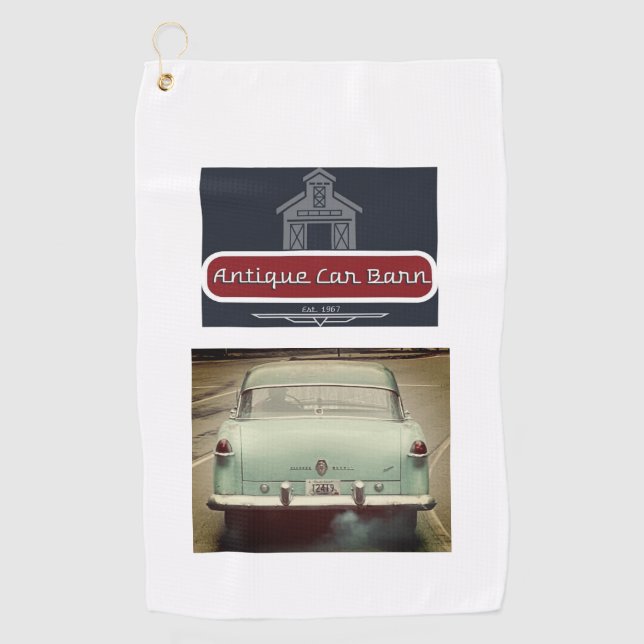 Serviette De Golf Antique voiture grange - Golf Towel - '54 Packard (Devant)