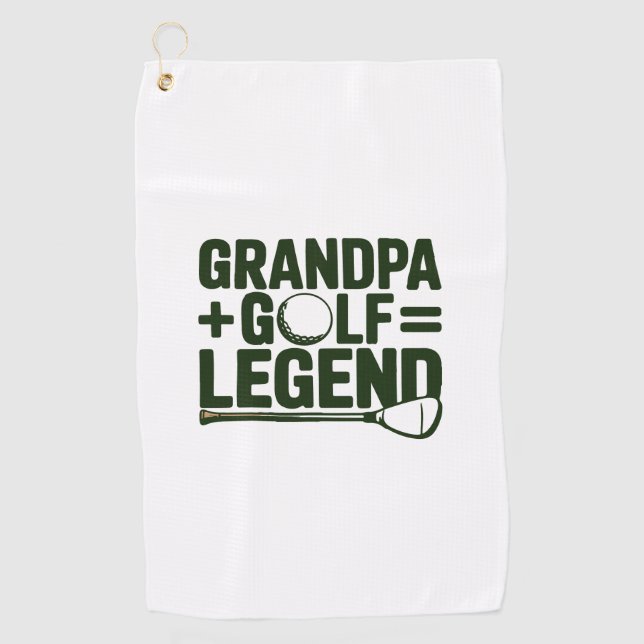 Serviette De Golf Appelle-Moi Grand-Père, Regarde-Moi Golf (Devant)