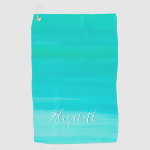 Serviette De Golf Aquamarine turquoise nom d'eau de mer