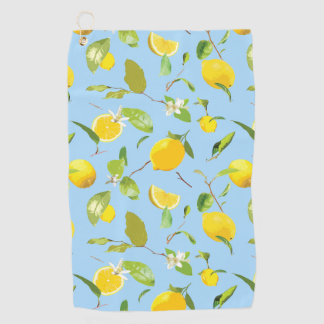 Serviette De Golf Aquarelle Citron et Feuilles 3