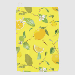 Serviette De Golf Aquarelle Citron & Feuilles 4