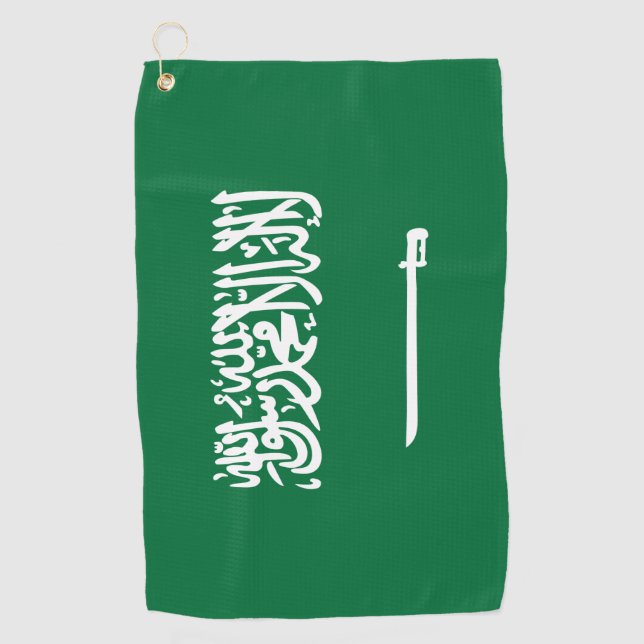 Serviette De Golf Arabie Saoudite Drapeau & Saoudienne vacances de g (Devant)