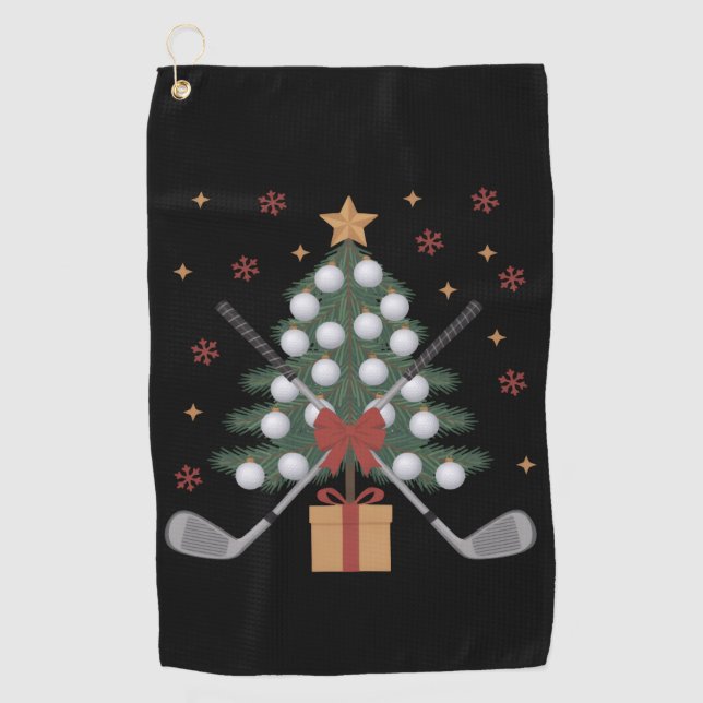 Serviette De Golf Arbre de Noël Équipement de Golf Noël Golf (Devant)
