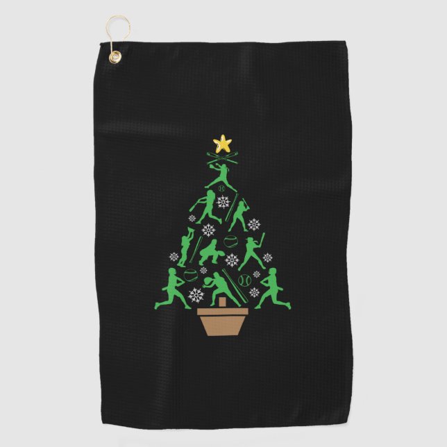 Serviette De Golf Arbre de Noël pour filles de filles (Devant)