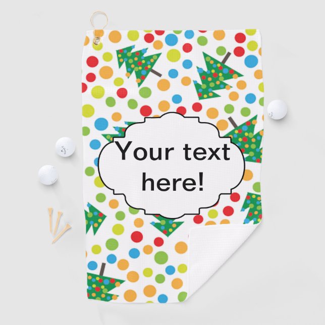 Serviette De Golf Arbres de Noël motif (En situation)