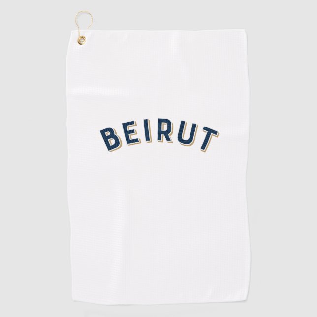 Serviette De Golf Arc Vintage de Beyrouth, Liban (Devant)