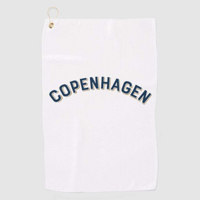 Serviette De Golf Arc Vintage de Copenhague, Danemark (Devant)