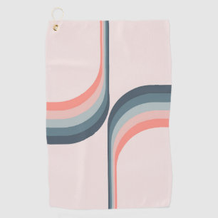 Serviette De Golf Arcs colorés de style rétro