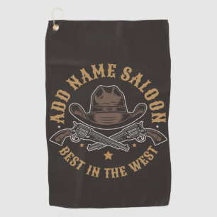 Serviette De Golf Armes de cowboy antiques AJOUTER NOM Saloon du vie