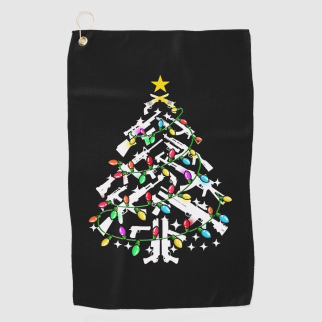 Serviette De Golf Armes de Noël Ornement (Devant)