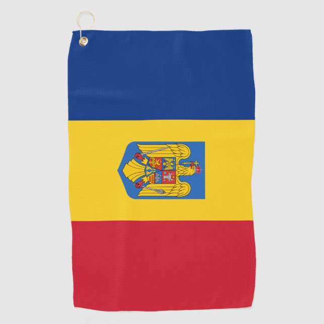 Serviette De Golf Armoiries de la Roumanie (Devant)