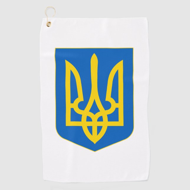 Serviette De Golf Armoiries de l'Ukraine (Devant)
