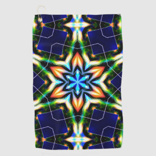 Serviette De Golf Armoiries métalliques fissurées d'étoile ou de fle