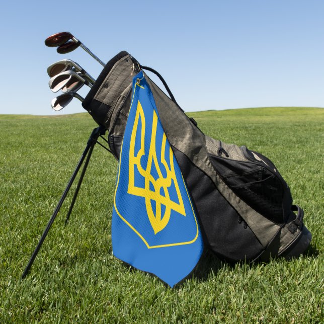 Serviette de golf Armoiries Trident d'Ukraine (Vert)