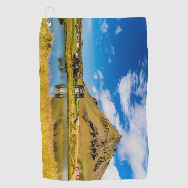 Serviette De Golf Arnarstapi Amtmansshus Et Le Mont Stapafell, Islan (Devant)