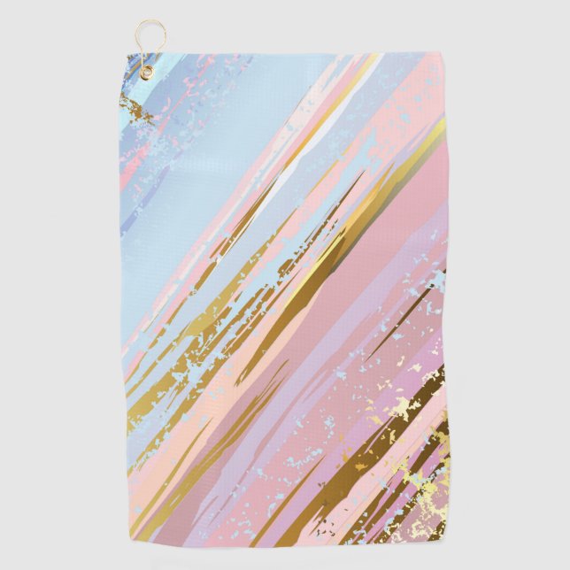 Serviette De Golf Arrière - plan rose texturé (Devant)