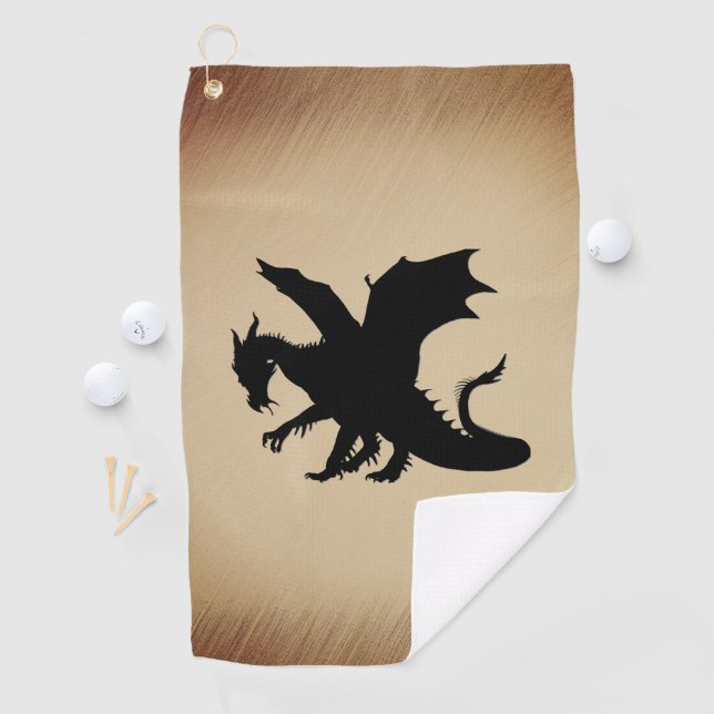 Serviette De Golf Arrière - plan rustique Black Dragon (En situation)
