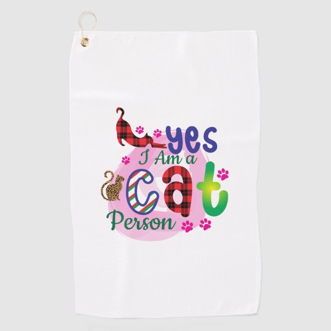 Serviette De Golf Art Chat Je Suis Un Chat (Devant)